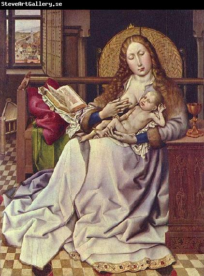 Robert Campin The Virgin and Child in an Interior